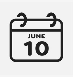 Icon Page Calendar Day - 10 June