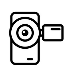 Video Camera Outline Icon Style