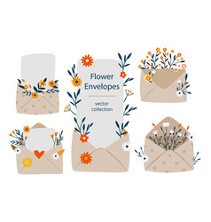 Hand Drawn Cute Floral Envelope