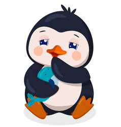 A Sleepy Cartoon Penguin Cuddles The Whale S