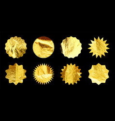 Golden Stars Sunburst Symbols Shiny Gold Foil