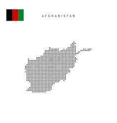 Square Dots Pattern Map Afghanistan Afghan