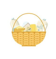 Basket With Dairy Products