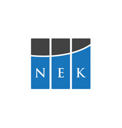 Nek Letter Logo Design On White Background