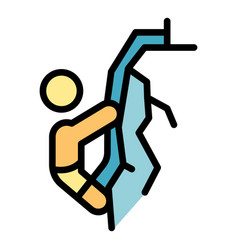 Eco Hiking Icon Flat