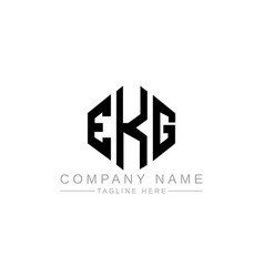 Ekg Letter Logo Design With Polygon Shape