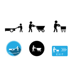 Icon Of A Person Pushing A Cart