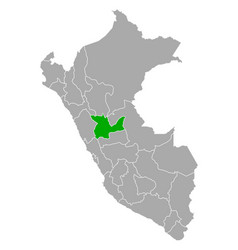 Map Huanuco In Peru