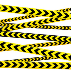 Crossed Caution Tape Set Yellow And Black Warning