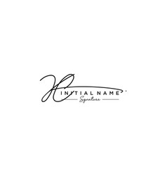 Initial Kc Signature Logo Template Hand Drawn