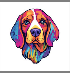 Kerry Beagle Dog Breed Colorful Cartoon Kawaii