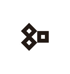 Number 8 O Square Geometric Symbol Simple Logo