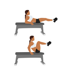 Seated Bench Leg Pull Ins Flat Bench Knee Ups