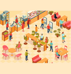 Food Court Isometric Background