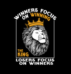 King Lion Wearing Crown With Quotes