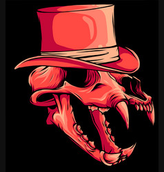 Skull Tiger With Hat