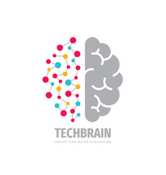 Tech Brain Logo Design Future Technology Concept