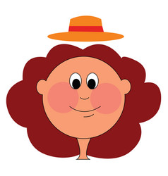 Chubby Girl With Red Hear And Hat