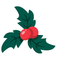 Holly Berries Leaves Christmas Icon Art