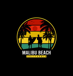 Malibu Beach California Color Orange Yellow