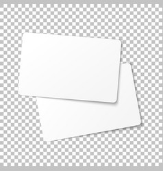 Top View Of Two Realistic Business Cards Mockup