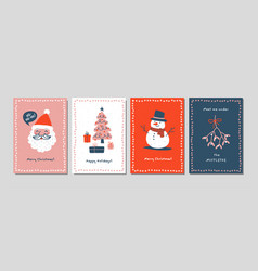 Four Vertical Christmas Cards