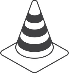 Traffic Cone In Minimal Style