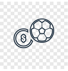 Soccer Ball Concept Linear Icon Isolated