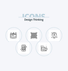 Design Thinking Line Icon Pack 5 Cdr