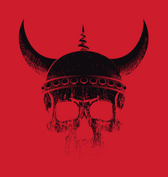 Red Viking Skull