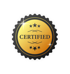 Certified Badge For Marketing Design Gold