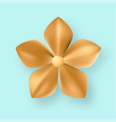 Golden Metal Pattern Flower Five Petal