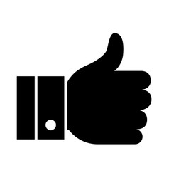 Hand With Thumb Up Icon Silhouette Style