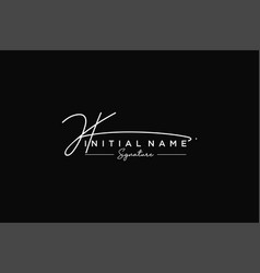 Initial Ki Signature Logo Template Hand Drawn