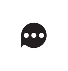 Chat Message Icon Black