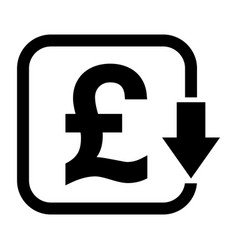 Cost Reduction- Decrease Pound Icon Symbol