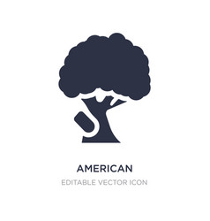 American Hornbeam Tree Icon On White Background