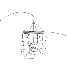 Children S Toys Over The Crib Mobile One Line Art