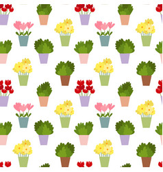 House Plants Seamless Pattern