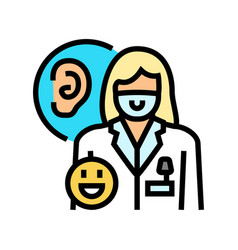 Pediatric Audiologist Doctor Color Icon