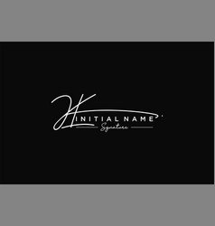 Initial Kl Signature Logo Template Hand Drawn