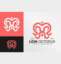 Lion Heart Octopus Logo Design