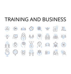 Training And Business Line Icons Collection