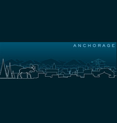 Anchorage Multiple Lines Skyline And Landmarks