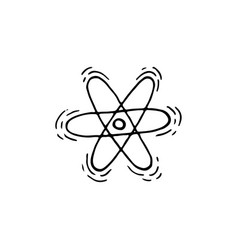 Atom Sketch Particle Of Matter Line Art Nucleus