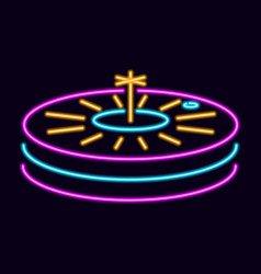 Neon Game Roulette Gambling Wheel With Luminous