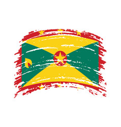 Grenada Flag In Grunge Brush Stroke