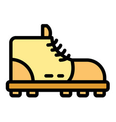 Hiking Boot Icon Flat