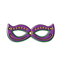 Mardi Gras Mask With Jewelry Decoration Festive