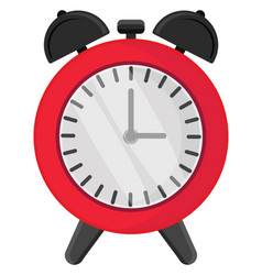 Red Alarm Clock On A White Background